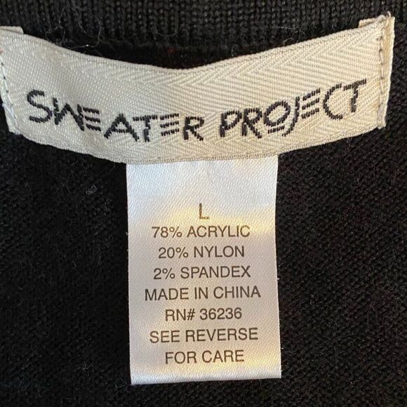 Sweater Project Hooded Long Sleeve Zip Up Sweater Women Size L - Picture 6 of 7